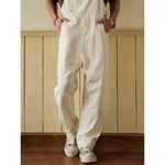Retro Loose-Fit Casual Workwear Cargo Overalls
