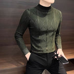Mid-neck Slim-fit Knit Base Sweater