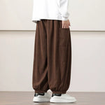Corduroy Side Pocket Loose Wide-leg Casual Pants
