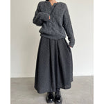 Polka Dot High Waist Pleated Skirt