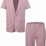 KZZ Men's Short-Sleeve Suit