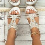 Maison | Orthopedic sandals with crystal details