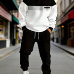 KZZ Simple Versatile Convenient Hoodie Set Clothes Menswear Long Sleeve Suits