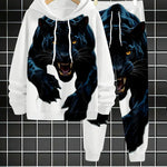 KZZ Men's Casual Hooded Sweatshirt Set