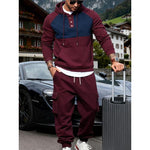 KZZ Men's Winter Heavyweight Fleece Hoodie Set