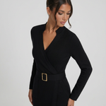 Valentina Moreau | Elegant Belted Midi Dress For Women