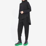 Loose-fitting Casual Turtleneck T-shirt