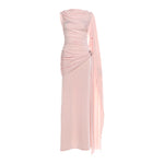 Willow Rowe | Draped Cape-Sleeve Maxi Dress For Women