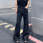 American Retro 3D Deconstructed Flared Trousers