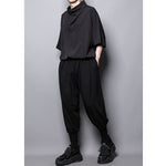 Simple Loose Pile Collar Short Sleeve T-Shirt