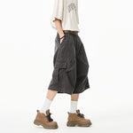 American Loose Straight Knee-length Casual Pants