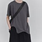 Irregular Wavy Hem Loose Pullover T-shirt