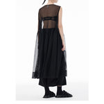 Sleeveless Mesh Sheer Loose Flowy Dress