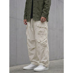 Japanese Loose Multi-pocket Straight-leg Cuffed Cargo Pants