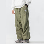 Winter Fleece-lined Drawstring Waterproof Pants