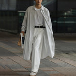 Japanese Retro Striped Knee-length Shirt