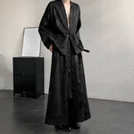 Dark Dragon Pattern Loose-fitting Hanfu Taoist Robe Cardigan Culottes