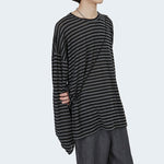 Loose-fitting Casual Striped Long-sleeved Shirt