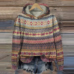 V|C - Hooded Patterned Knit Sweater Joyce