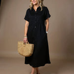 The Spark | Elegant Soft Striped Dress