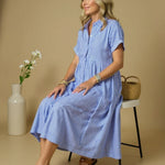 The Spark | Elegant Soft Striped Dress