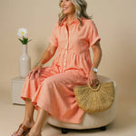 The Spark | Elegant Soft Striped Dress