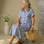 The Spark | Elegant Soft Striped Dress