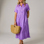 The Spark | Elegant Soft Striped Dress