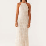 Amelia Parker | Textured Halter Neck Maxi Dress For Women