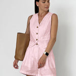 Cotton & Linen Casual Tailored Shorts Set