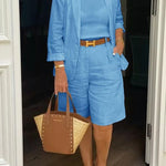 Phoebe Stirling | Linen Blazer & Shorts Set For Women