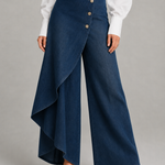 Audrey | Denim Wrap Trousers