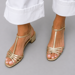 Allegra | Gold Sandals for Everyday Elegance
