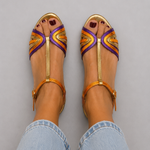 GOLDIE | Buckle Sandals with Colour Strap