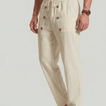 KZZ Men's Breathable Linen Drawstring-Waist Trousers