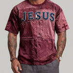 KZZ Paneled Printed Loose-Fit T-Shirt