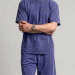KZZ Distressed Loose-Fit T-Shirt and Drawstring Shorts