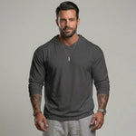 KZZ Hooded Drop-Cut Long Sleeve