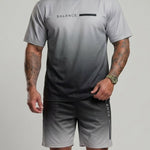 KZZ Gradient Short-Sleeve Top and Drawstring Shorts