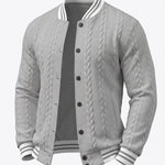 KZZ  Men's Fashion Striped Baseball Jacket