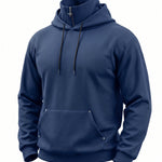 KZZ Men's Long-Sleeve Short-Sleeve Hooded Sweatshirt
