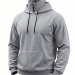 KZZ Men's Long-Sleeve Short-Sleeve Hooded Sweatshirt