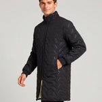 KZZ Casual solid-color long-sleeve zip-up outerwear with a stand collar for winter