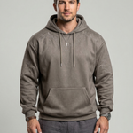 KZZ Men's Casual Loose-Fit Embroidered Thorns Hooded