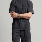 KZZ Distressed Loose-Fit T-Shirt and Drawstring Shorts