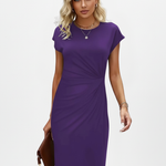 Charlotte Evans | Ruched Knee-Length Dress For Women