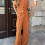 Sienna Holloway | Cotton Linen Two-Piece Set For Women