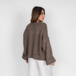 Oversized cardigan with soft sleeves