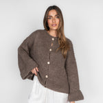 Oversized cardigan with soft sleeves