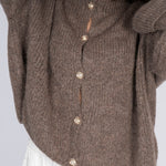 Oversized cardigan with soft sleeves